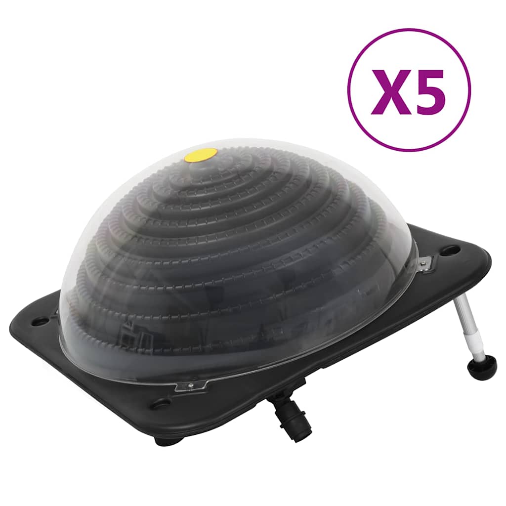 vidaXL Pool Solar Heater | Set of 5 | Black | HDPE, Aluminium | Standard 1