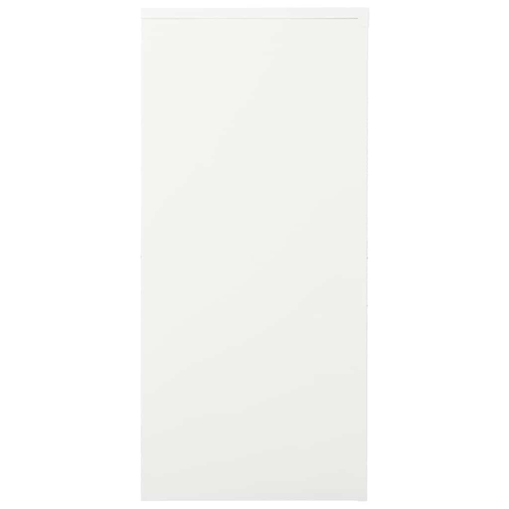 Sliding Door Cabinet 90x40x90 cm Steel White