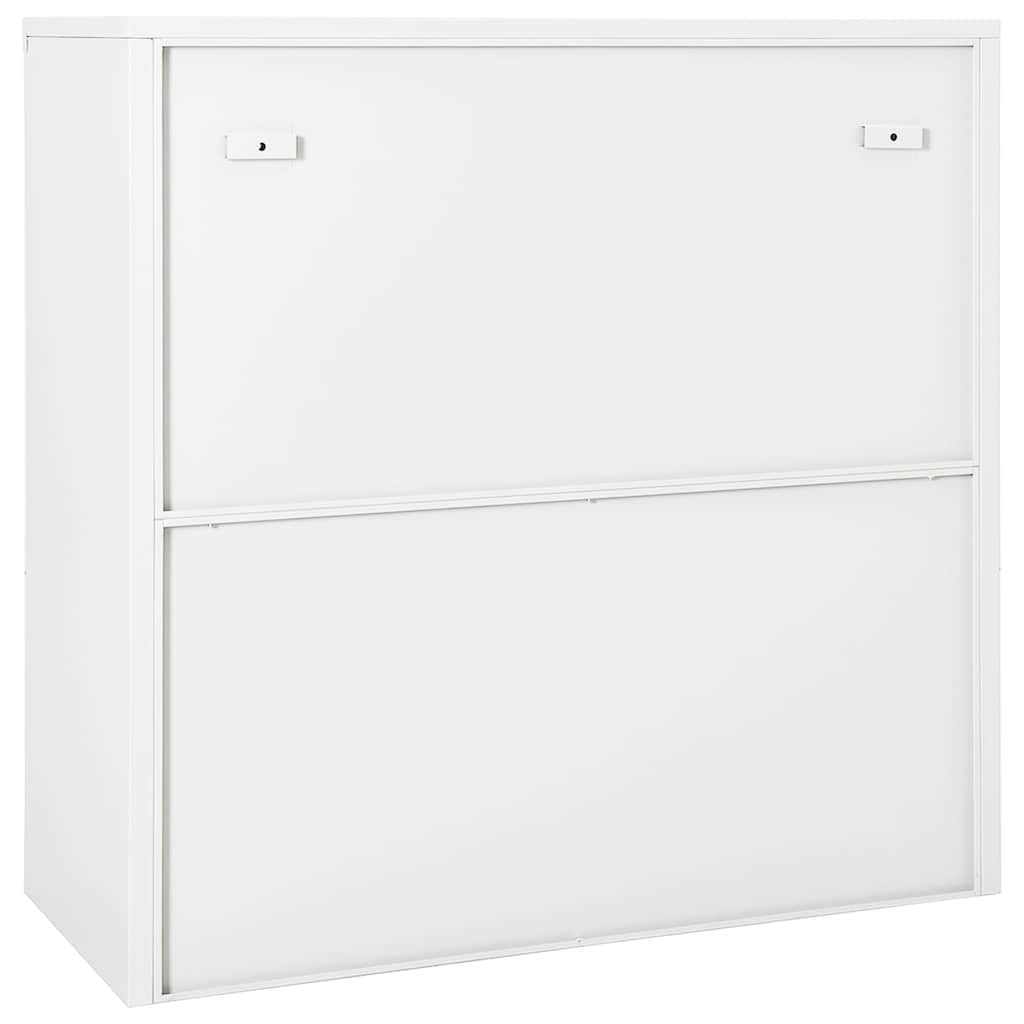 Sliding Door Cabinet 90x40x90 cm Steel White