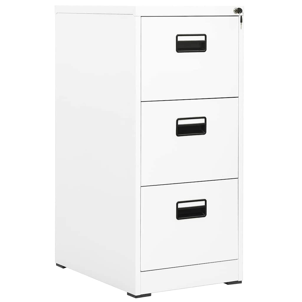 Filing Cabinet Steel White 46 x 62 x 102.5 cm