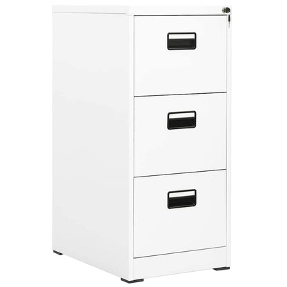 Filing Cabinet Steel White 46 x 62 x 102.5 cm