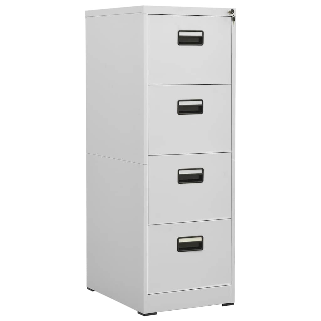 Filing Cabinet Steel Light grey 46 x 62 x 133 cm