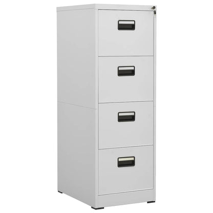 Filing Cabinet Steel Light grey 46 x 62 x 133 cm