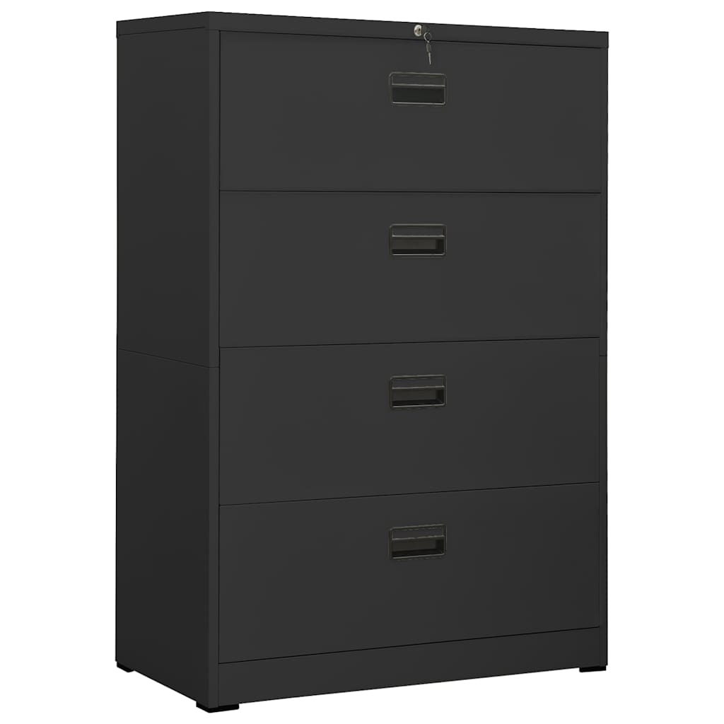 vidaXL Filing Cabinet | Anthracite | Steel | Large | Ball-Bearing 1