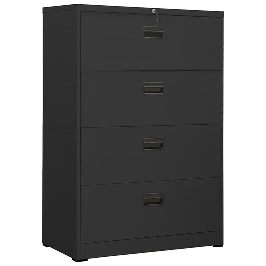 vidaXL Filing Cabinet | Anthracite | Steel | Large | Ball-Bearing 1