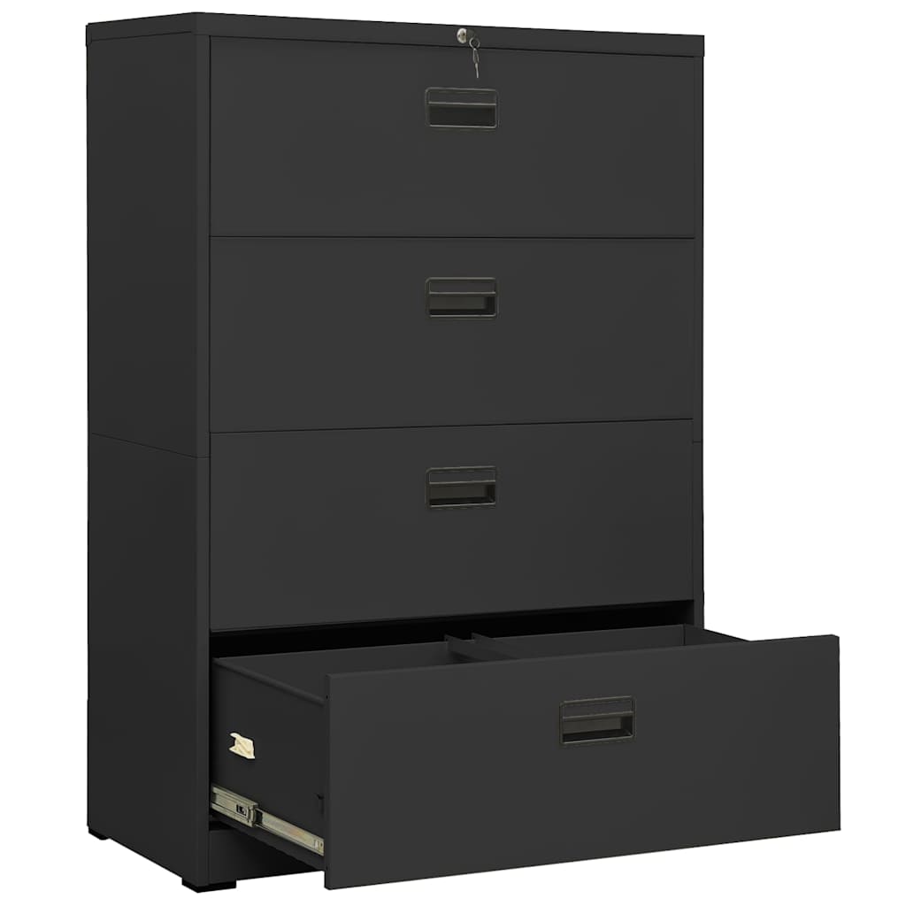 vidaXL Filing Cabinet | Anthracite | Steel | Large | Ball-Bearing 5
