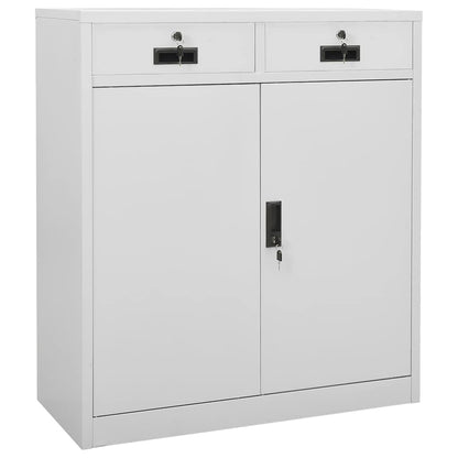 Office Cabinet 90x40x102 cm Steel Light grey