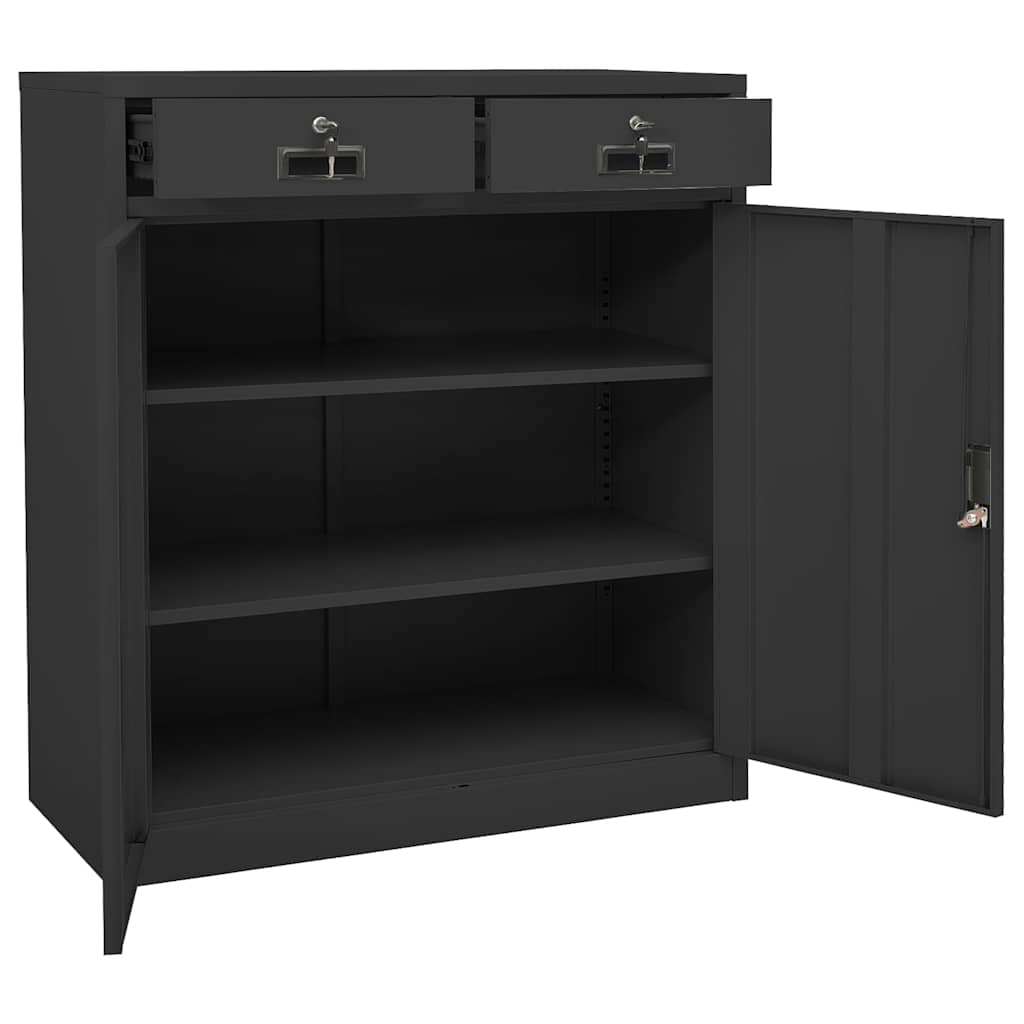 Office Cabinet 90x40x102 cm Steel Anthracite