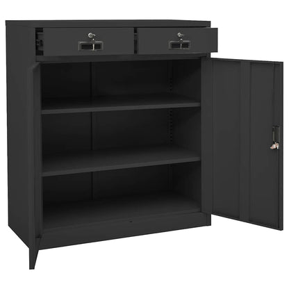 Office Cabinet 90x40x102 cm Steel Anthracite