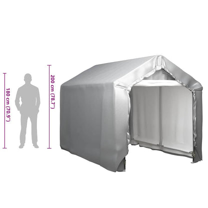 vidaXL Storage Tent 180x300 cm Steel Grey 6