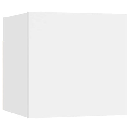 4 Piece TV Cabinet Set Engineered Wood Width 80 cm White