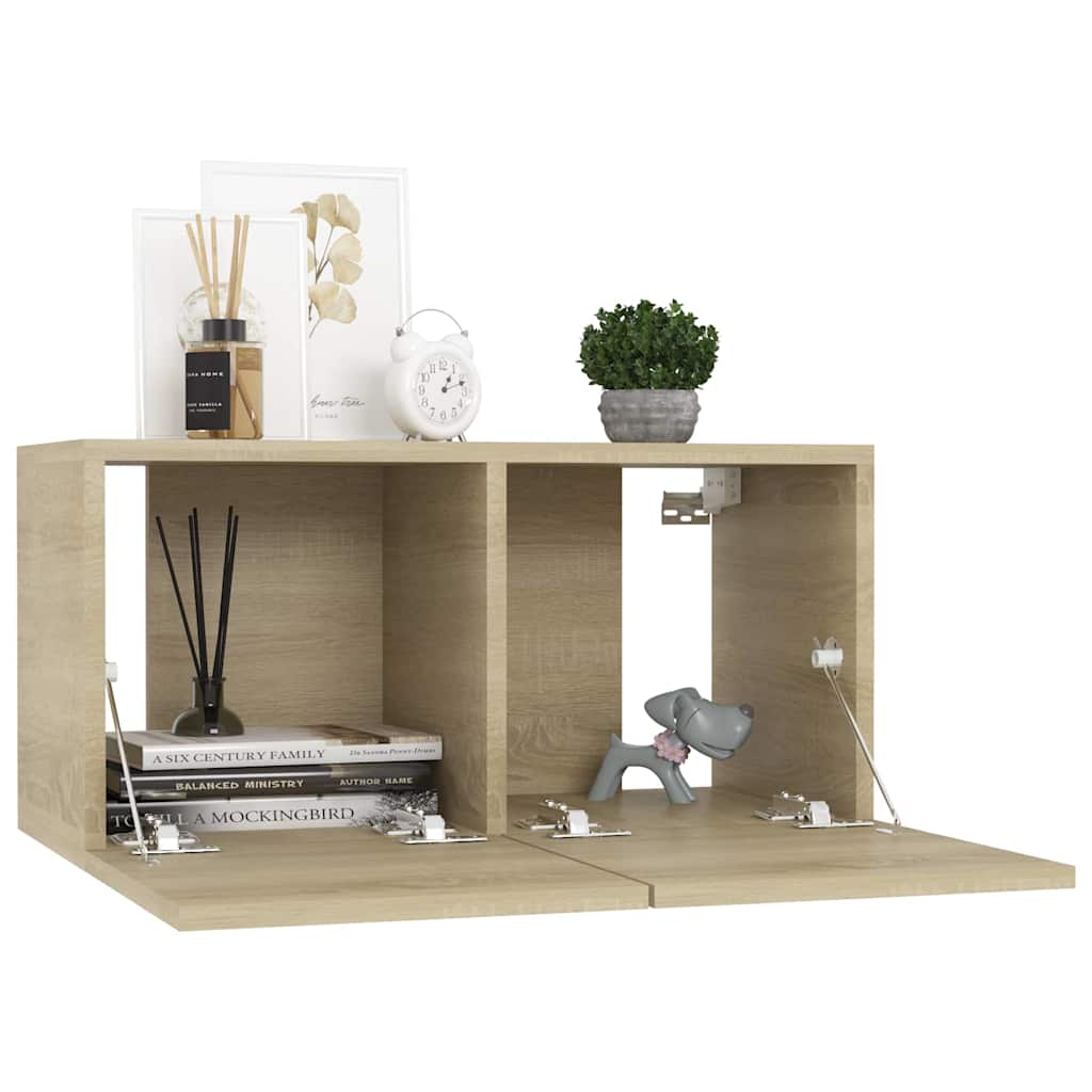 10 Piece TV Cabinet Set Engineered Wood Width 180 cm Sonoma oak