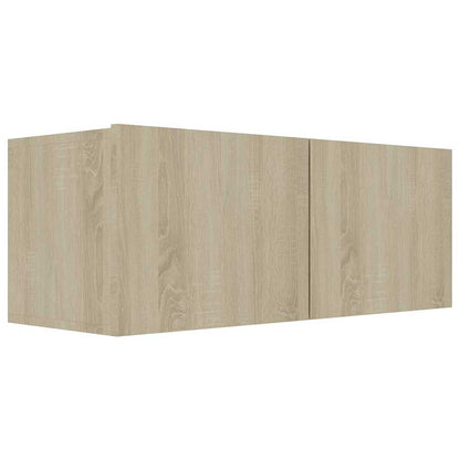 3 Piece TV Cabinet Set Engineered Wood Width 80 cm Sonoma oak