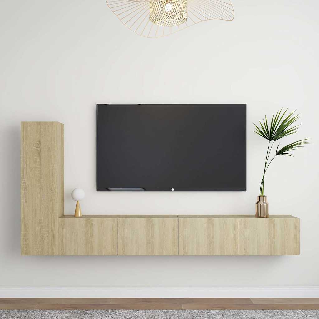 TV Cabinet Set Engineered Wood Width 100 cm Sonoma oak 3