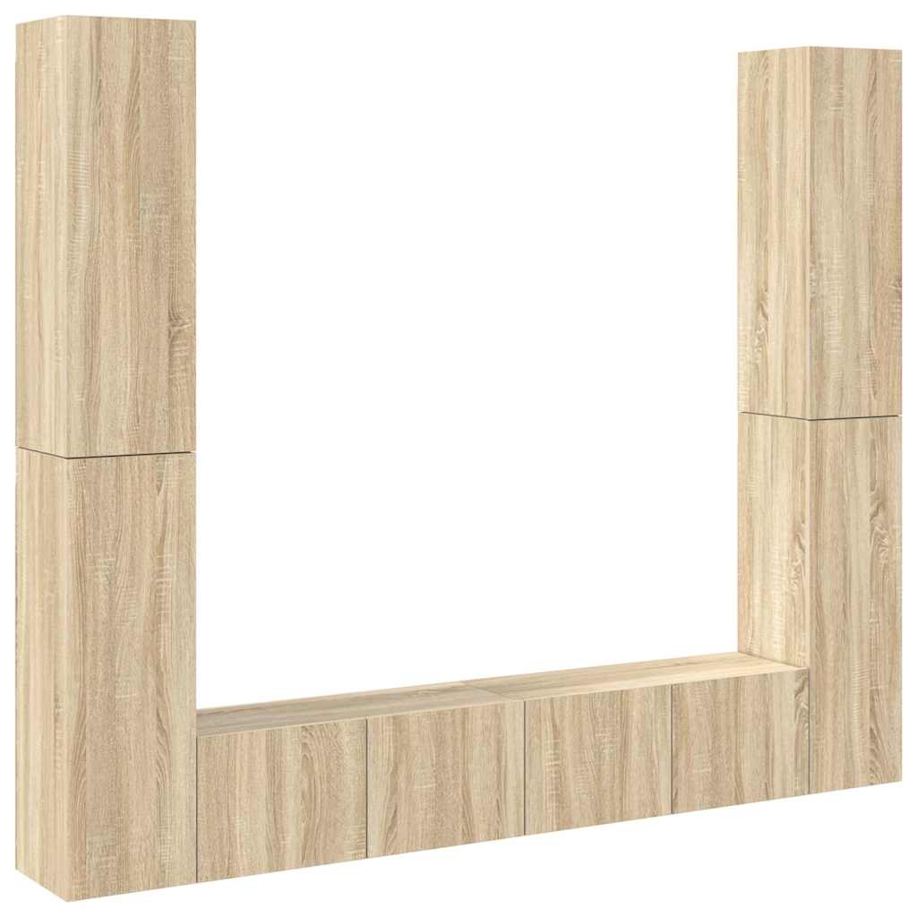6 Piece TV Cabinet Set Engineered Wood Height 90 cm Sonoma oak