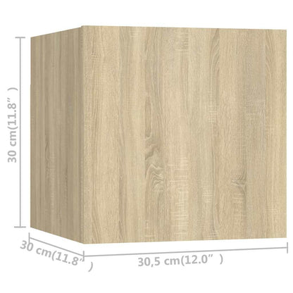 8 Piece Wall-mounted TV Cabinet Set 30,5x30x30 cm Sonoma oak