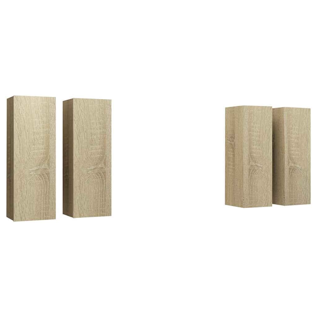 4 Piece TV Cabinet Set 30.5x30x90 cm Engineered Wood Sonoma oak