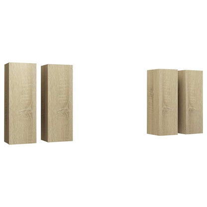 4 Piece TV Cabinet Set 30.5x30x90 cm Engineered Wood Sonoma oak