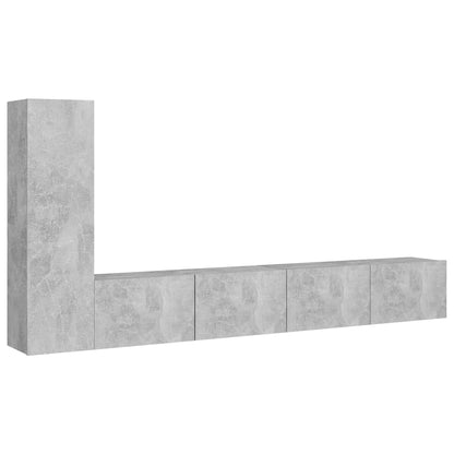 TV Cabinet Set Engineered Wood Width 100 cm Concrete grey 3
