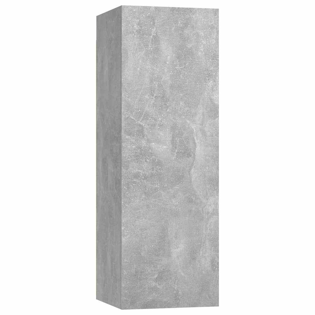 4 Piece TV Cabinet Set Engineered Wood Width 100 cm Concrete grey
