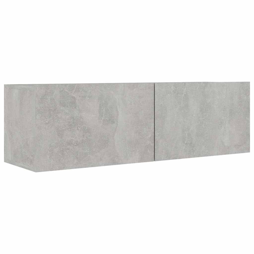 4 Piece TV Cabinet Set Engineered Wood Width 100 cm Concrete grey
