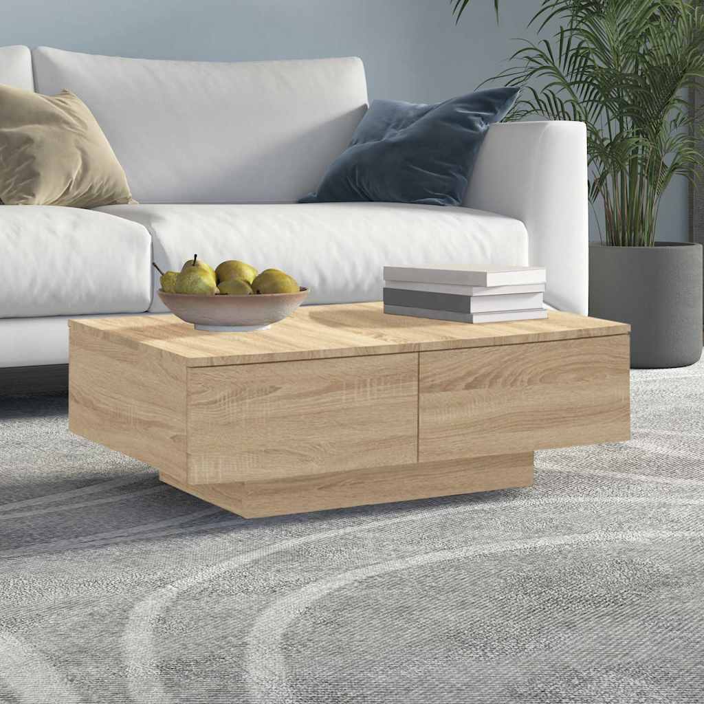 Coffee Table Engineered Wood Width 90 cm Sonoma oak 31 cm 60 cm