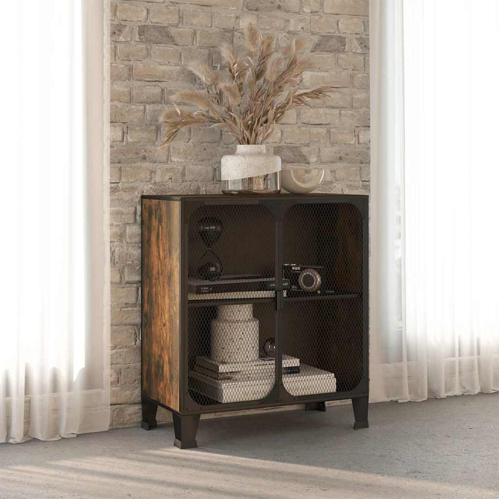 vidaXL Storage Cabinet 72x36x82 cm Metal and MDF