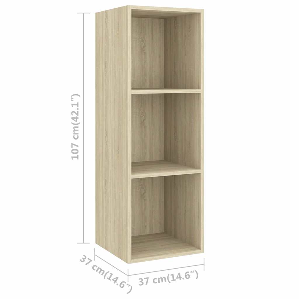 2 Piece TV Cabinet Set Engineered Wood Sonoma oak