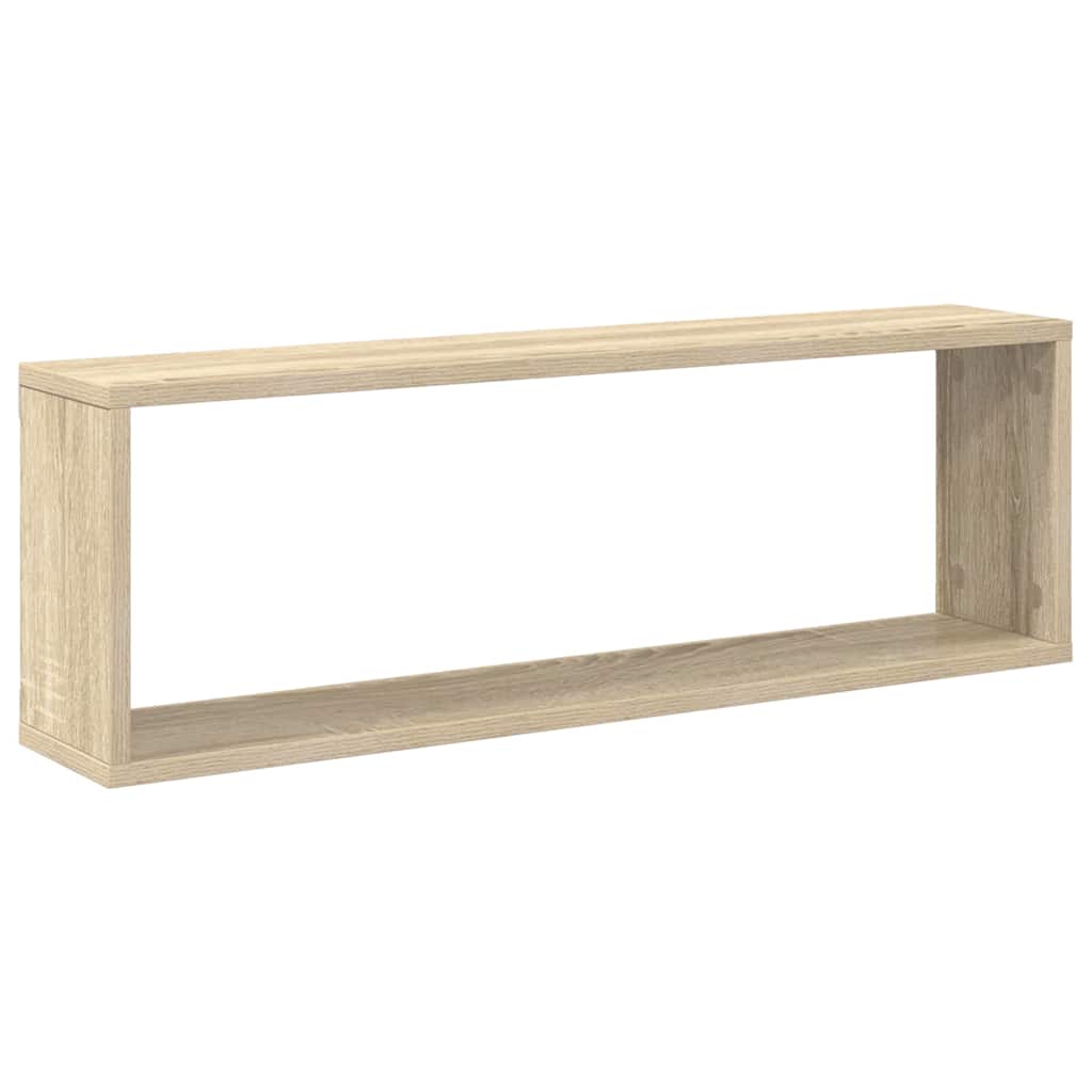 Wall Cube Shelves 80x15x26.5 cm Engineered Wood 4 pcs Sonoma oak