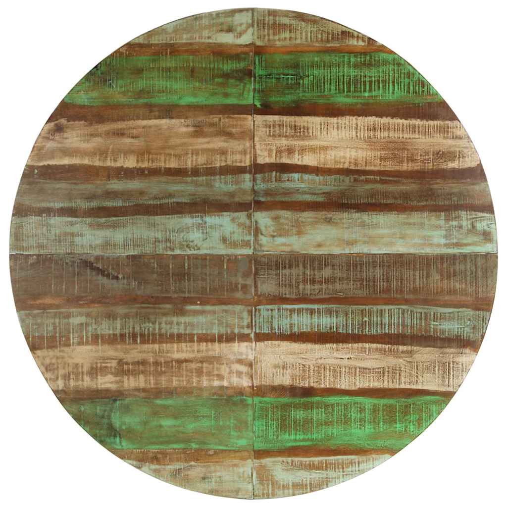 vidaXL Dining Table | Multicolour | Reclaimed wood, iron | 150 cm diameter 3