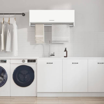 Wardrobe 100x32,5x35 cm Engineered Wood White 100 x 32.5 x 35 cm