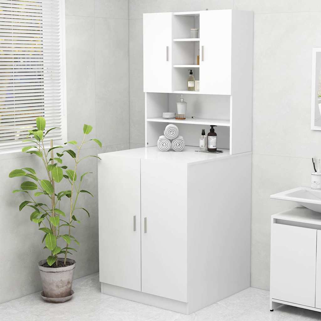 Washing Machine Cabinet 70,5x25,5x90 cm White