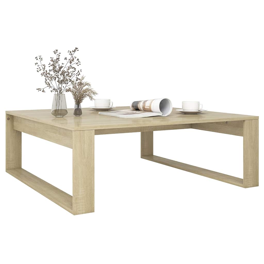 Coffee Table 100x100x35 cm Engineered Wood Sonoma oak
