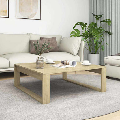 Coffee Table 100x100x35 cm Engineered Wood Sonoma oak