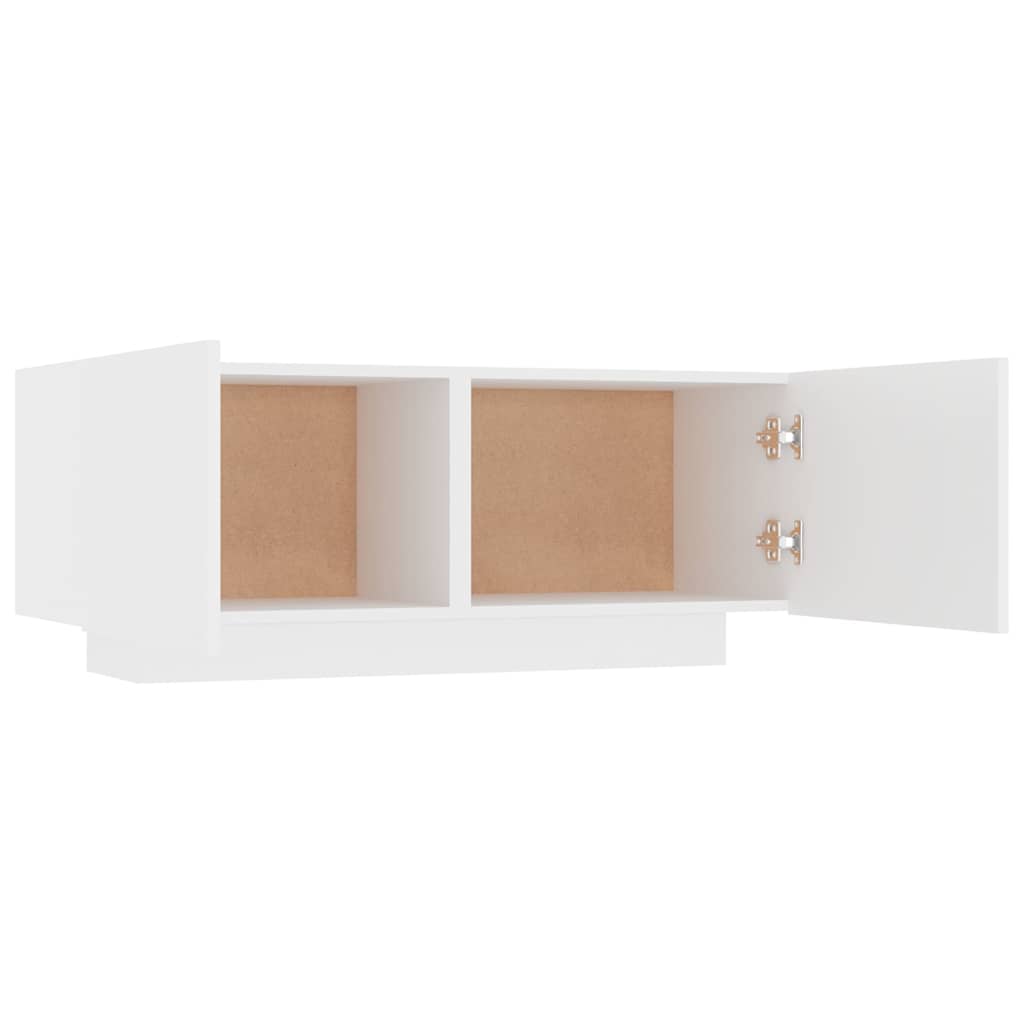 Bedside Cabinet 100x35x40 cm Engineered Wood White