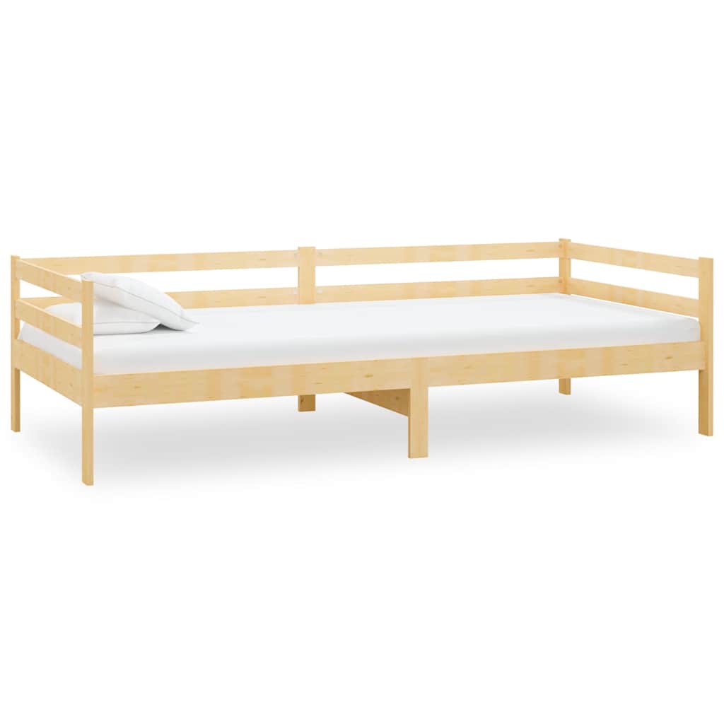 Day Bed without Mattress Solid Wood Pine Natural 90 cm