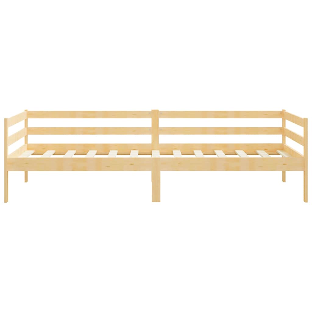 Day Bed without Mattress Solid Wood Pine Natural 90 cm