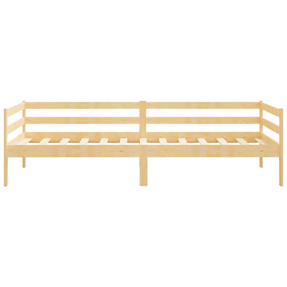 Day Bed without Mattress Solid Wood Pine Natural 90 cm