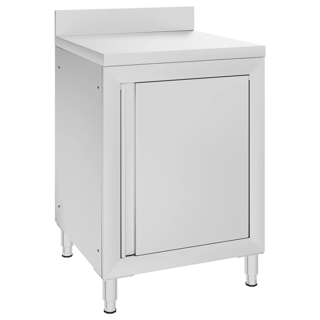 vidaXL Commercial Kitchen Cabinets 2 pcs Stainless Steel 5