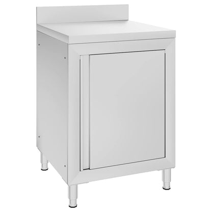 vidaXL Commercial Kitchen Cabinets 2 pcs Stainless Steel 5