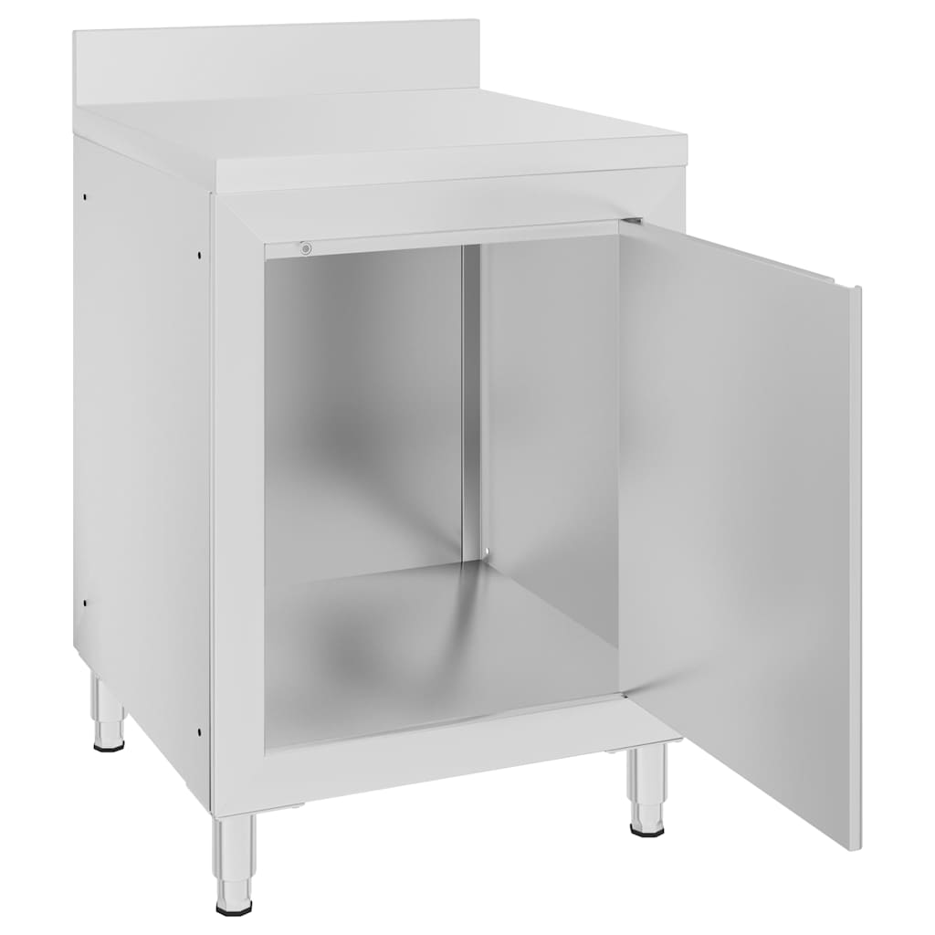 vidaXL Commercial Kitchen Cabinets 2 pcs Stainless Steel 6