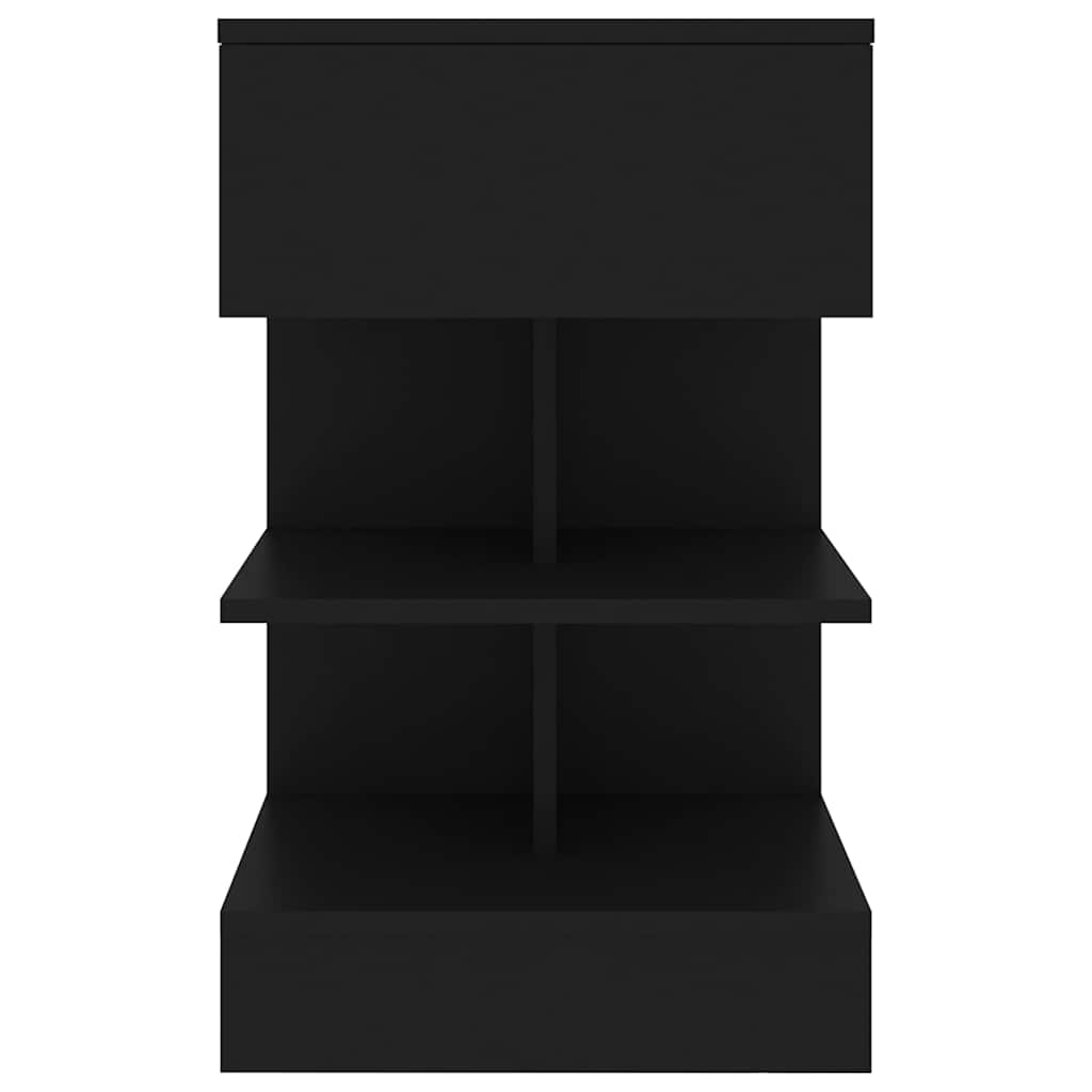 Bedside Cabinet 40x35x65 cm Engineered Wood Black 2