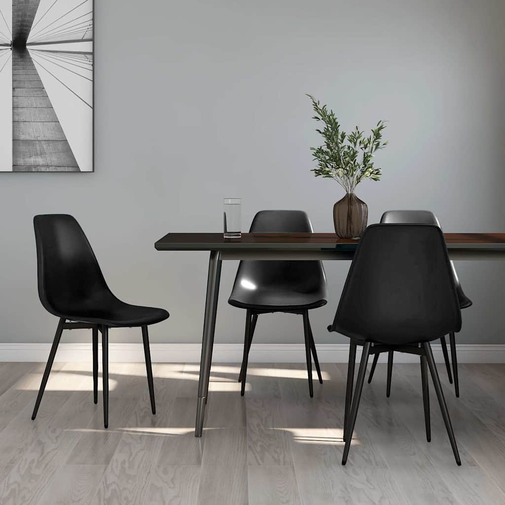 Dining Chairs PP Black 4