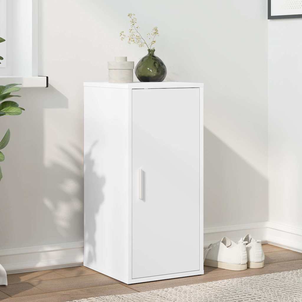 Shoe Cabinet 32x35x70 cm Engineered Wood White Shoe cabinet with door