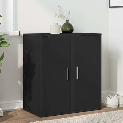 Shoe Cabinet 32x35x70 cm Engineered Wood Black 2x shoe cabinet with door