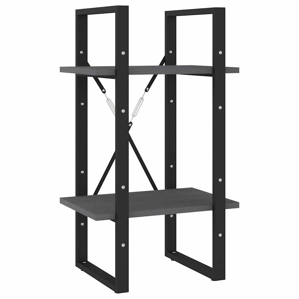 5-Tier Book Cabinet 40x30x175 cm Solid Wood Pine Grey 40 cm