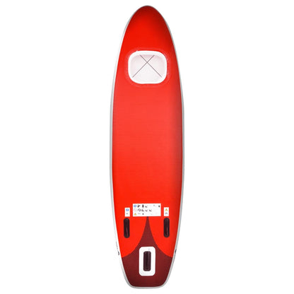 vidaXL Inflatable Stand Up Paddle Board Set Red 300x76x10 cm