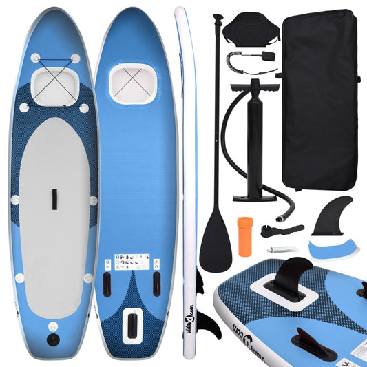 vidaXL Inflatable Stand Up Paddle Board Set Sea Blue 360x81x10 cm