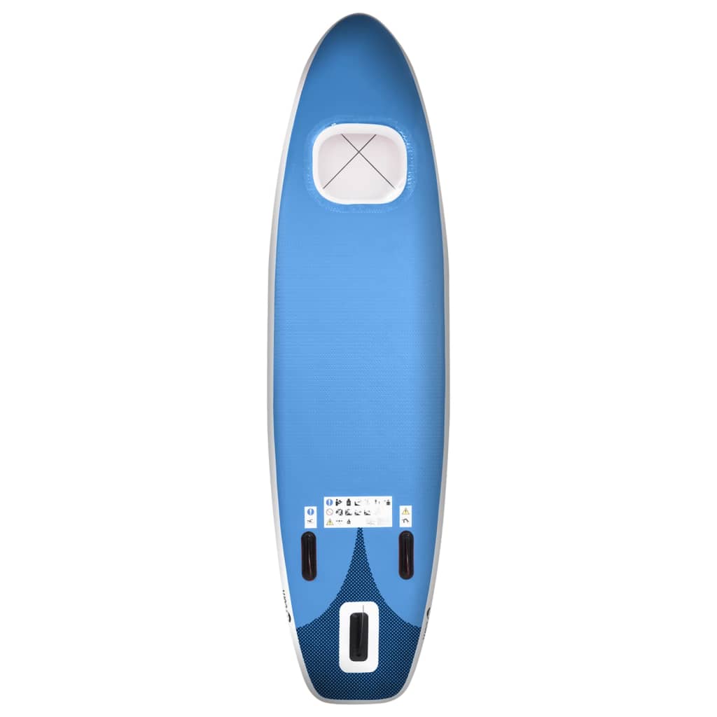 vidaXL Inflatable Stand Up Paddle Board Set Sea Blue 360x81x10 cm