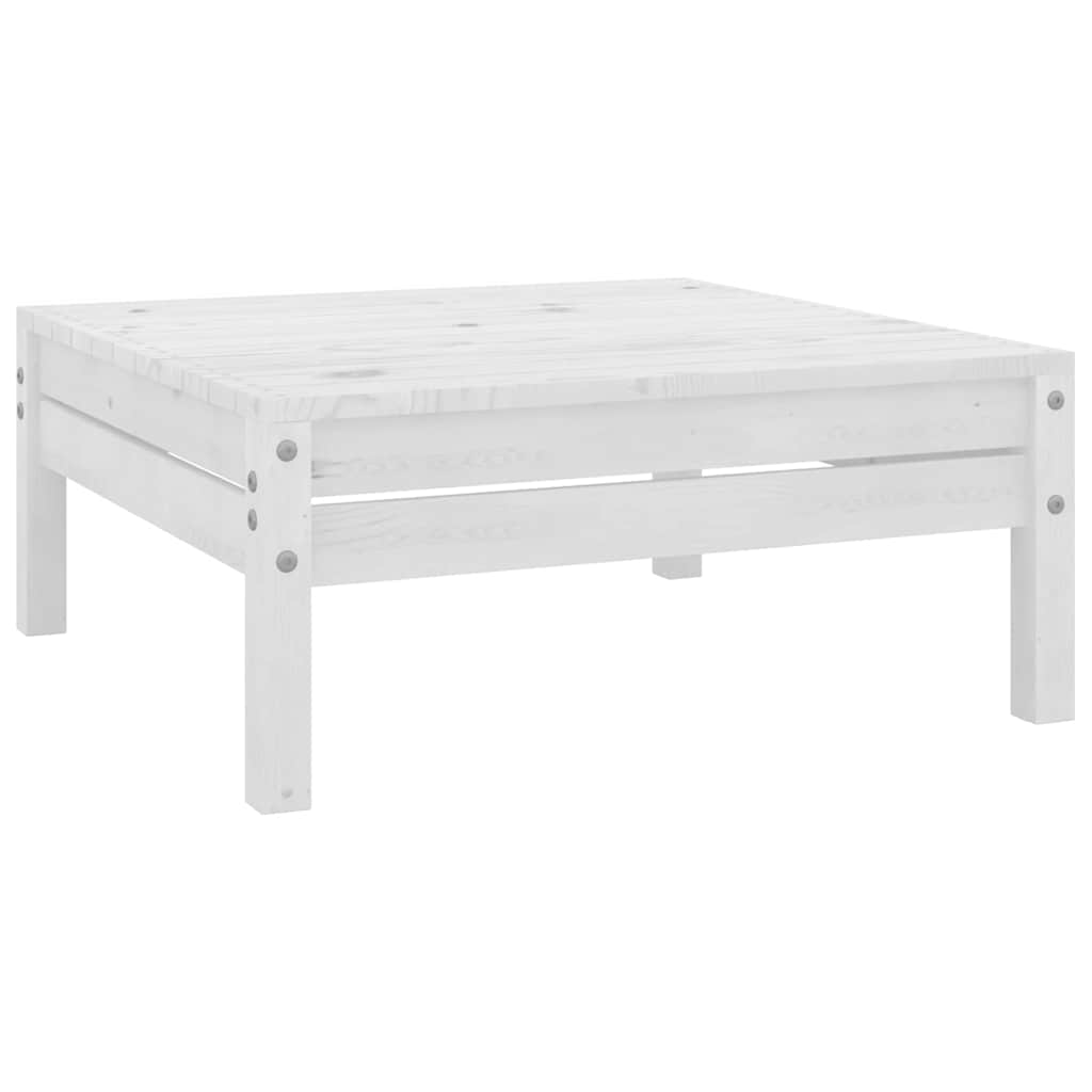 3 Piece Garden Lounge Set Solid Wood Pine White 2x corner + table